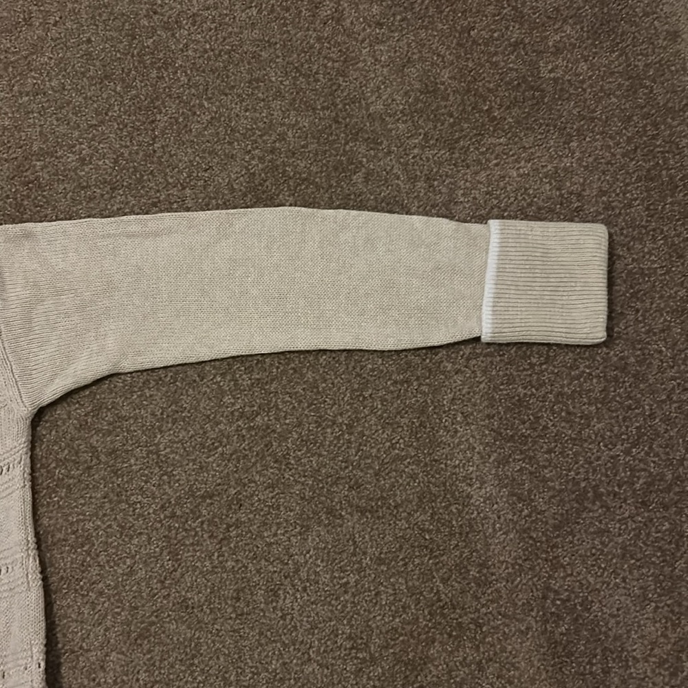 White + Warren shoulder button pointelle sweater - Picture 3 of 8